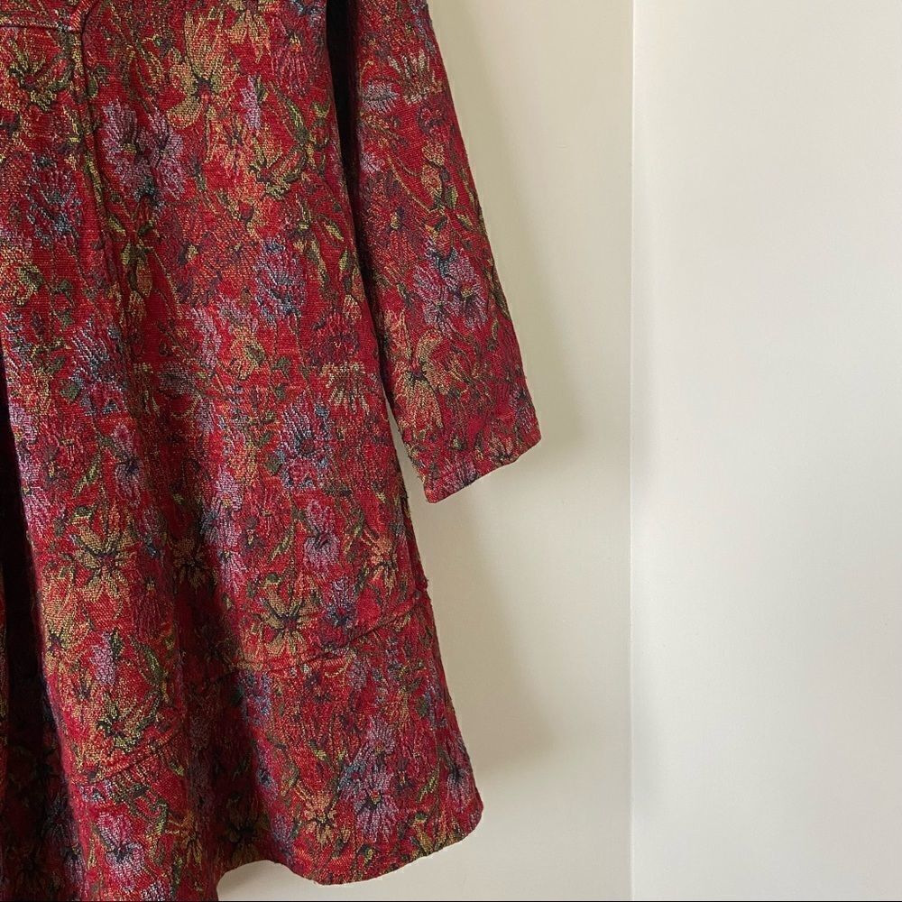 C.M.C (Colour Me Cotton) Boho Double Pocket Tapestry Swing High Low Jacket - Picture 11 of 15
